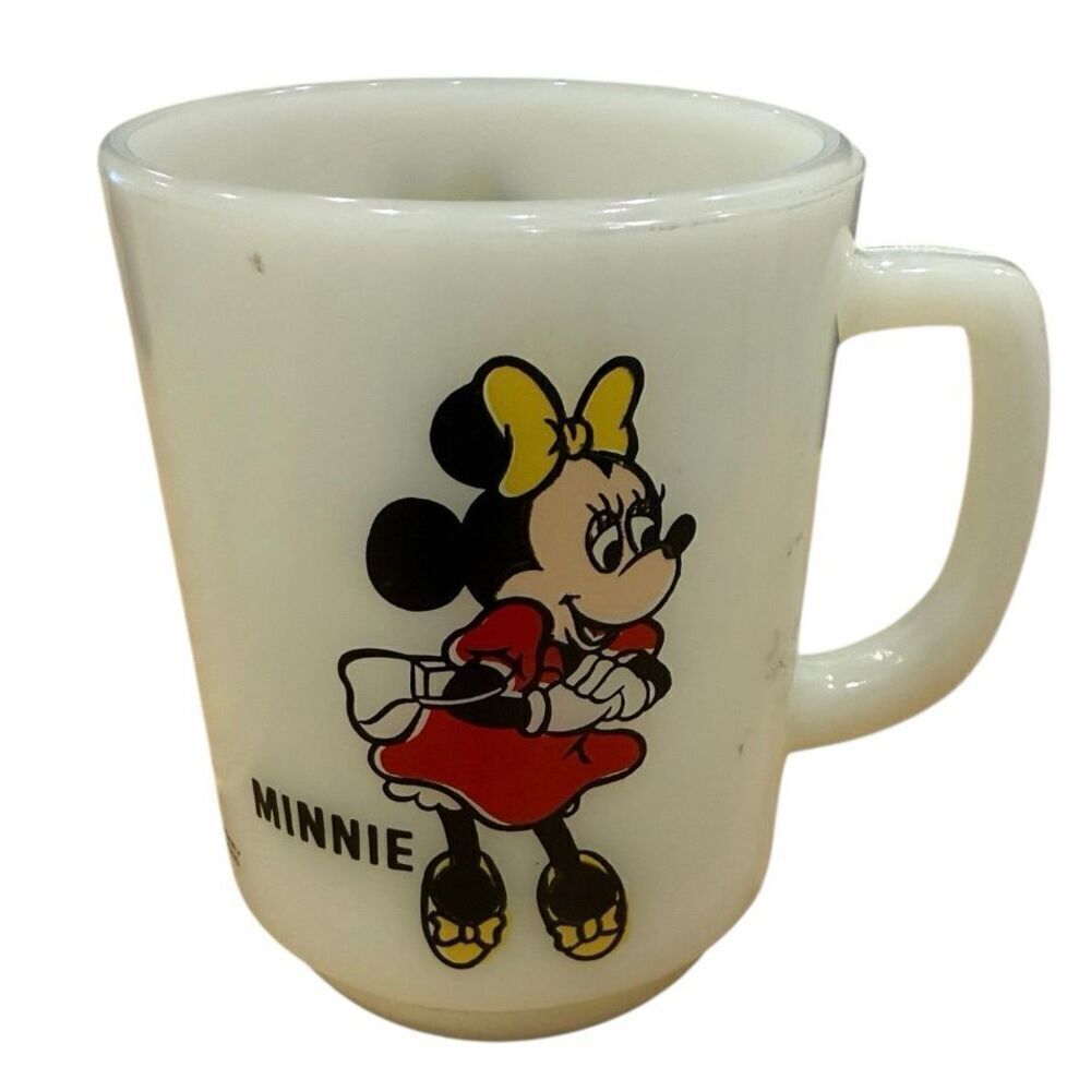 Vintage Pepsi/Disney Collab Minnie Mouse Milk Glass Mug 1970’s - Picture 4 of 7
